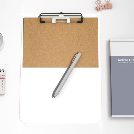 Hongri Plastic Clipboard, White 8.5x11" Clipboard, A4 Letter Size Clipboards for Nurses, Students, Office and Women, Clipboard with Pen Holder and Low Profile Clip, Size 12.5 x 9 Inch(White) Hongri