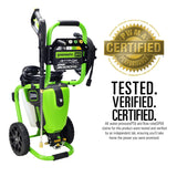 Greenworks Pro Brushless 3000 PSI (CSA Certified) 2.0 GPM Max / 1.1 GPM Electric Pressure Washer (Rugged Steel Frame, 25 FT Hose, 35 FT GFCI Power Cord) Greenworks