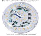 Ledytech 3.93'' LED Retrofit Light Kit for Ceiling Flush Light Ceiling Fan Light Replacement Panel PCB 18W Color Temperature Adjustable 3000K 4500K 6000K 2200LM 120V CRI90 Dimmable Ledytech