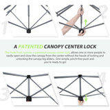 EAGLE PEAK 13x13 Straight Leg Pop Up Canopy Tent Instant Outdoor Canopy Easy Single Person Set up Folding Shelter w/Auto Extending Eaves 169 Square Feet of Shade (Gray) EAGLE PEAK