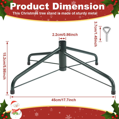 Mordx Christmas Tree Stand, (Length17.7”, Dia 0.86") Folding Christmas Tree Stand for 2Ft to 5Ft Artificial Trees, Christmas Tree Base Replacement, black