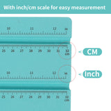 PYD Life Sublimation Pens Straws Wrapping Measuring Tools Sublimation Accessories Mint Green Foam Holding with Inch/CM Scale for 0.3" 0.4" 0.5" Three Diameters PYD Life