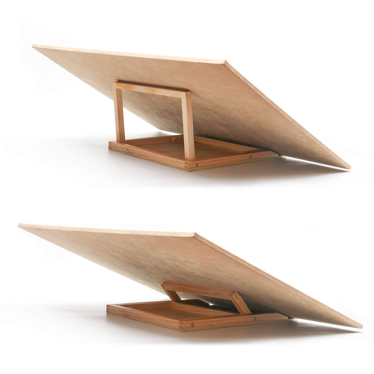 Becko US Puzzle Board with 2 Angle Adjustable Bracket/Stand, Wooden Puzzle Table with Premium Smooth Flannel Surface, Lightweight & Portable, Used Horizontally/Vertically for 1000 Piece Jigsaw Puzzles Becko US