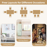 Tangkula Dining Table Set for 4, Farmhouse Solid Wood Dinette Set w/Rubber Wood Legs, Compact Wooden Dining Table and Chairs Set for Kitchen, Dining Room (Grey+White) Tangkula