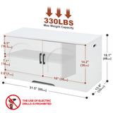 Shoe Bench, Entryway Storage Bench with 2 Doors, Shoe Rack Adjustable Shelves, Shoe Cabinet with Storage, 31.5" W x 13.8" D x 18.1" H for Entryway, Living Room, Hallway, Mudroom, Bedroom, White oakvivo