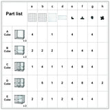 AWTATOS Wire Grid 8 Cube Closet Organizer - Stackable Storage Shelf, Metal Shelving Unit for Bedroom, Black AWTATOS