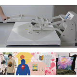 ZJBFXY88 24x32 Large Format Manual Heat Press Machine, Single Platen, Double Pressure Rods, 110V, 4500W (No Plug) (Grey, 24 x 32'' (60 x 80cm)) ZJBFXY88