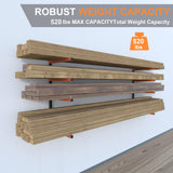 Olgsibb Lumber Storage Rack, [2024 Upgrade] Folding Lumber Rack Wall Mount, Heavy Duty Metal 8 Level-32 Inch Wood Storage Rack for Garage Storage Organization Olgsibb