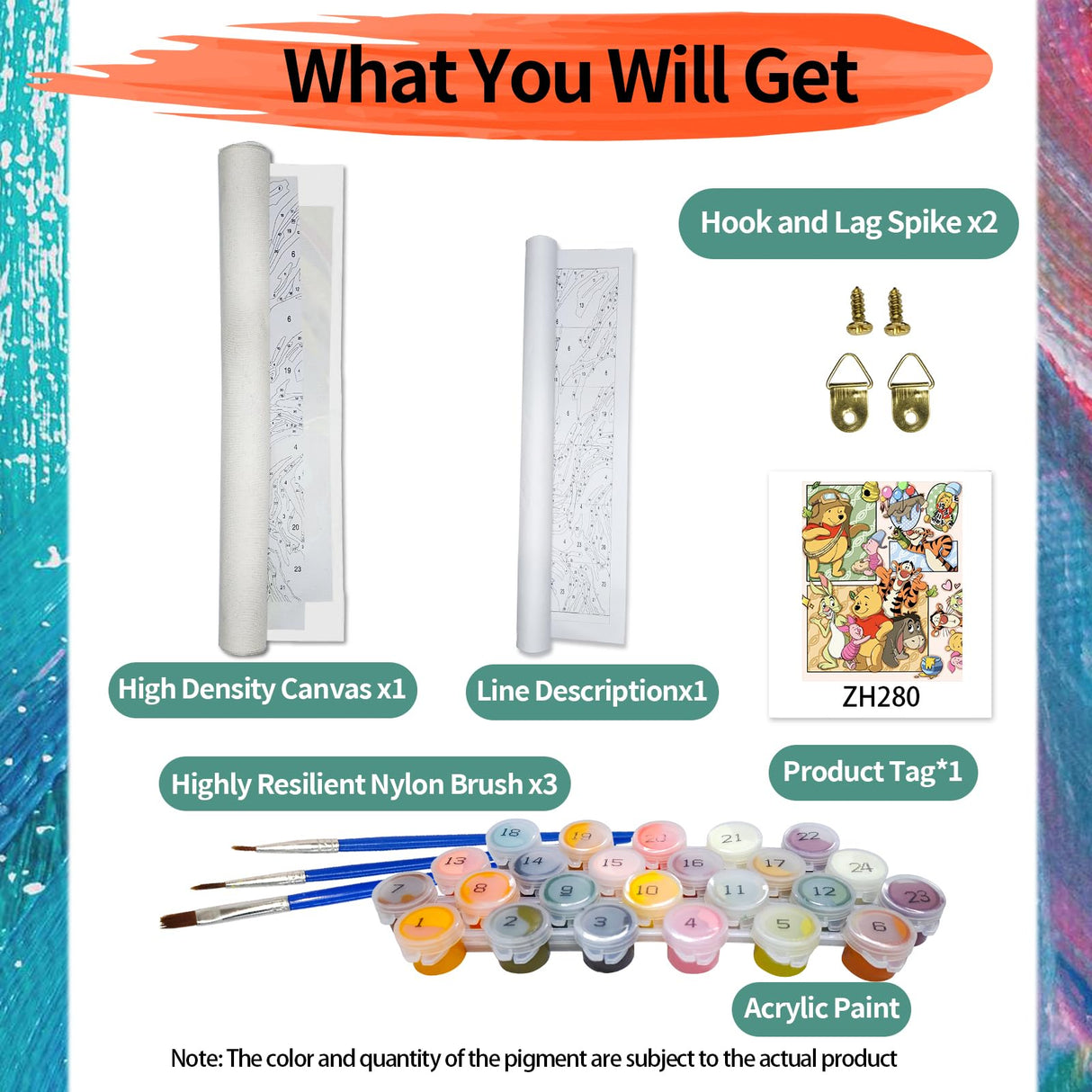 JYLMOOD Paint by Number for Adult Kits, DIY Cartoon Acrylic Oil Painting Kits for Adults Kids Beginners for Home Wall Decor Gifts 16x20 Inch (No Frame) JYLMOOD