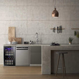 Antarctic Star 26 Bottle 130 Can Wine Cooler/Cabinet Beverage Refrigerator Mini Wine Cellar Beer Soda Clear Glass Door Bar Fridge Quiet Compressor Adjust Temp Freestanding Indoor Use 3.2cu.ft Black Antarctic Star