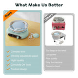 Alldeer Mini Pottery Wheel Kit - 4.7" Turntable Electric Clay Wheel with Foot Pedal, Adjustable Speed Ceramic Making Machine with 8 Pottery Shaping Tools, Craft Kits for Kids Alldeer