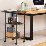 Luplom Large Printer Stand with Storage Rolling Printer Cart with Wheels 3 Tier Printer Table with Storage Shelf for Home Office Filing Scanner Fax Machine Heat Press Microwave Luplom