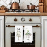 ArtisaEura Boho Farmhouse Bathroom Hand Towels Set of 4, Relax Breathe Soak Unwind Botanical Decorative Hand Towels for Gym Yoga Spa Decor, Modern Farmhouse Bathroom Decor, 16x24 Inches ArtisaEura