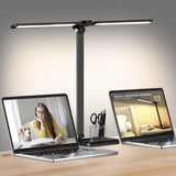 CHARYJOD Dimmable LED Desk Lamp with USB Charging Port, 50 Lighting Modes Dual Swing Arm Architect Table Lamp Light Desk Lamp for Home Office Dorm Piano Nail CHARYJOD