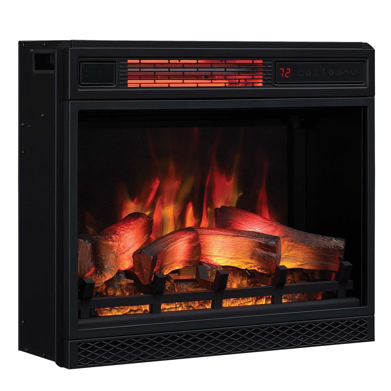 ClassicFlame 23II042FGL 3D Infrared Quartz Fireplace Insert with Safer Plug and Sensor, 23"