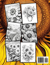 Sunflower Coloring Book: 50 Detailed Designs to Explore the Beauty of Sunflower Fields - Relaxation, Creativity, and Artistic Joy! (Sunflower & Flower coloring book) Majosta