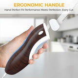 HBN Electric Knife Serrated Edge Blade Knife Set for Carving Meat, Bread, Turkey, Ribs, Fillet and Cheese, Ergonomic Handle + 3 Blades for Raw & Cooked Food (Wood Grain Finish) HBN