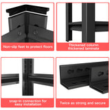 Notmise Kitchen Storage Shelves, Heavy Duty 5-Tier Kitchen Shelving, 63" H Metal Storage Unit with Adjustable Shelves, Free Standing Pantry Organization Shelf, for Kitchen, Pantry and Garage, Black Notmise