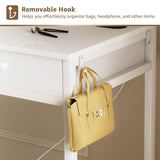 KAI-ROAD Makeup Vanity with Storage and Lighted Mirror - White Vanity Desk with Mirror and Lights, 8 Large Fabric Drawers & Power Outlet, Dressing Table Vanities Chair Set for Girls Bedroom KAI-ROAD