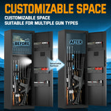 8-10 Long Gun Safe for Rifles and Pistols with Digtal Keypad, Quick Access Rifle Safe with Dual Alarm and Mute Mode, Gun Cabinets for Rifles and Shotguns with 2 Removable Shleves, Easy Assemble Yiosotne