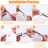 Qilery 25 Set Stainless Steel Pen Resin Blank Pens for UV Dtf Wraps Sublimation Pens Gifts Resealable Pouch Bag and Holographic Thank You Cards Set for DIY Glitter Pen Epoxy Pen Craft Blanks Gel Pen Qilery