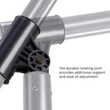 Yaheetech 10FT Patio Offset Umbrella - Cantilever Hanging Outdoor Umbrellas w/UV Protection & 8 Ribs & Handy Crank & Cross Base for Market/Garden/Lawn/Deck/Backyard/Pool - Gray Yaheetech