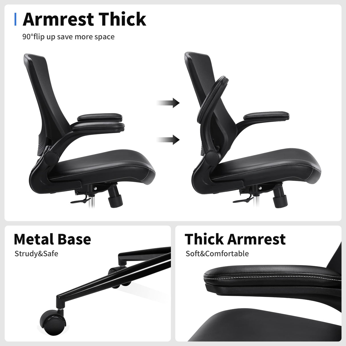 Misolant Tall Office Chair for Standing Desk, Drafting Chair with Foot Ring, Recline Office Drafting Chair, Standing Desk Chair with Adjustable Lumbar Support, PU Leather High Office Chair Misolant