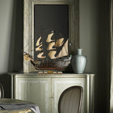 SAILINGSTORY Wooden Pirate Ship Model Black Pearl Sailing Ship Sailboat Decor 20.5" Beige Sails HOME DECOR SAILINGSTORY