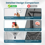 HOTEEL 10×20 Pop Up Canopy with 6 Sidewalls, UV 50+ and Waterproof Canopy Tent, Thickened Frame, Large Space Easy Pop Up Canopy, Outdoor Canopy for Weddings, Beaches, Parties, Patio (White) Hoteel