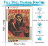 Diamond Painting Kits for Adults Halloween Diamond Art Kits for Kids Beginner DIY 5D Full Drill Crystal Rhinestone Arts and Crafts Gem Art Painting with Diamonds Dots Home Wall Decor 11.8x15.7inch Euibziy