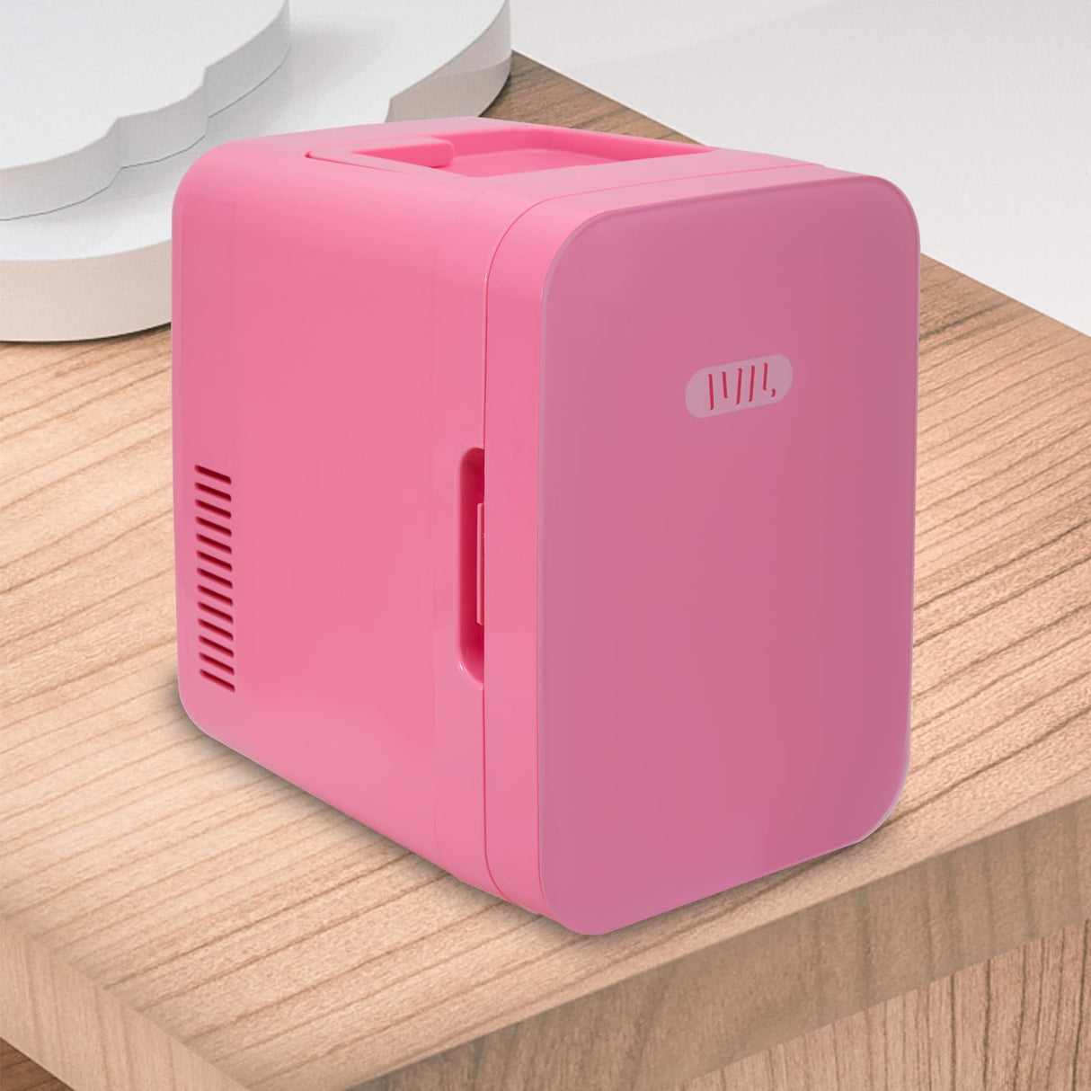 JOYSTAR 10 Liter/12 Cans Mini Fridge for Bedroom, Office, Dorm & Car, Portable Small Refrigerator for Skincare, Makeup, Beverage, Drinks, Thermoelectric Cooler & Warmer, Glass Door, Pink JOYSTAR