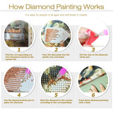 Sanjee Diamond Painting Kits for Adults, Cute Cats Diamond Art Kits for Beginner, 5D DIY Round Full Drill Diamond Dots Paintings Diamond Painting for Home Wall Decoration Gift, 12x16inch Sanjee