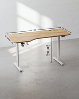 FEZIBO 63"x28" L Shaped Standing Desk, Electric Stand up Height Adjustable Home Office Table, Sit Stand Desk, Light Rustic Brown Top FEZIBO