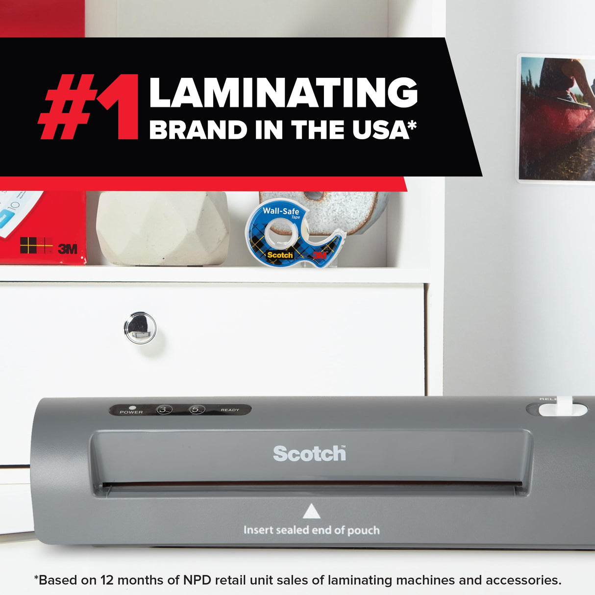 Scotch Thermal Laminator, 2 Roller System for a Professional Finish, Use for Home, Office or School, Suitable for use with Photos (TL901X) Scotch