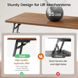 SEDETA 31.5" Lift Top Coffee Table with Storage, Square Coffee Tables for Living Room, Farmhouse Coffee Table with Large Hidden Storage Compartment and Adjustable Shelves, Blue SEDETA