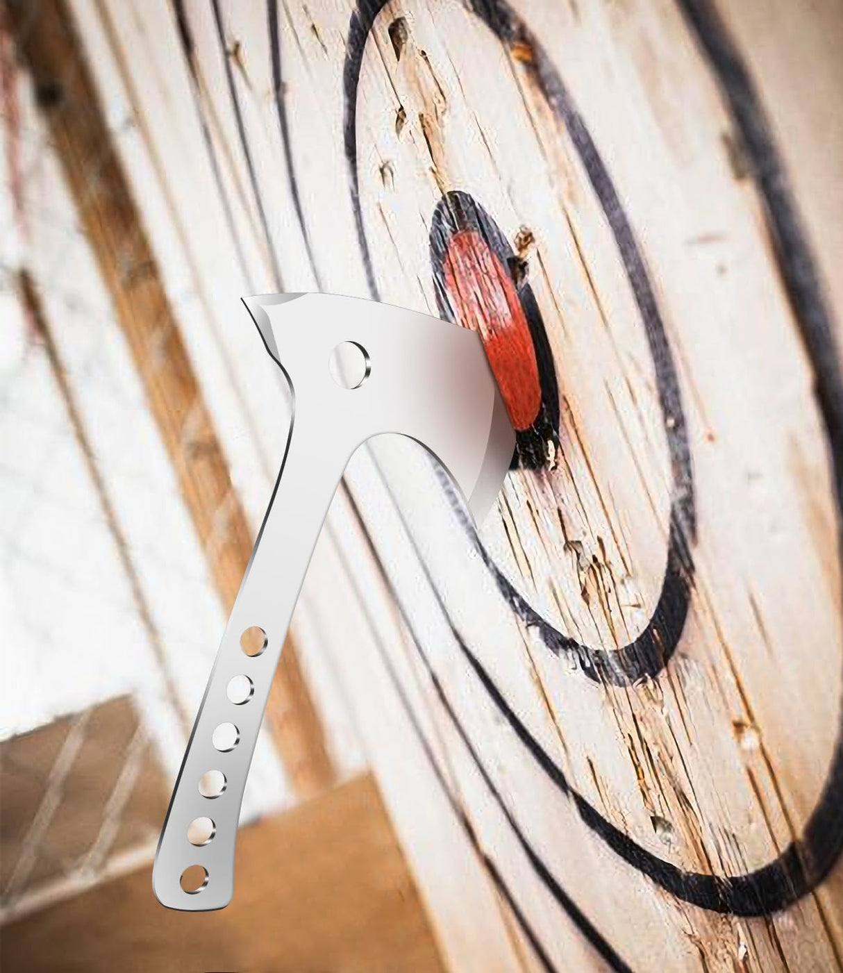 WICING Throwing Axes- 6 Pack, 10.2" Tomahawk Axe, Full Tang with Sheath Stainless Steel Throwing Hatchet, Great for Recreation and Competition WICING