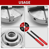 Nakkaa 4 Inch Precision Self Centering Woodturning Lathe Chuck Set 4 Jaw Self Centering Lathe Chuck Thread 1 x 8TPI Nakkaa