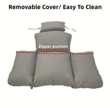 Srutirbo Swing Egg Cushion Replacement, Outdoor Hanging Basket Seat Cushion Pillow, Foldable Hanging Egg Chair Back Cushions with Headrest Pillow (Dark Grey) Srutirbo