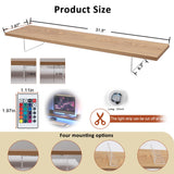 LA QUEENIE Monitor Stand Riser,Wood & Acrylic Computer Monitor Stand with LED Light,Desk Accessories Desktop Organizer Stand for Computer,Laptop,Printer,PC & TV Screen Riser LA QUEENIE