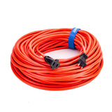 Clear Power 100 ft Outdoor Extension Cord 16/2 SJTW, 2-Prong Polarized Plug, Orange, Water & Weather Resistant, Flame Retardant, General Purpose Power Cord for Lawn & Garden DCOC-0189-DC Clear Power
