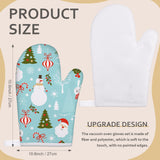 4 Pcs Blank Sublimation Oven Mitts Heat Resistant Kitchen Gloves Cotton for DIY Kitchen Dining Room Accessories Yinkin
