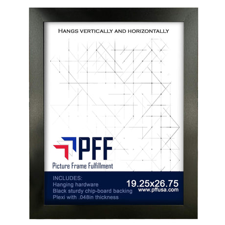 19.25x26.75 Puzzle Frame | Picture Frame | Poster Frame | 1.25 Inch Black Frame | Plexi Glass and Hanging Hardware Included PictureFrameFactoryOutlet