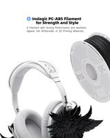 Inslogic PC-ABS Filament 1.75mm, Black Polycarbonate Filament 1.75mm Blend with ABS 1kg - Tough and Heat Resistant 1.75mm 3D Printer Polycarbonate Filament, Dimensional Accuracy +/- 0.02mm Inslogic