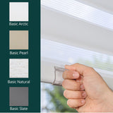 CHICOLOGY Zebra Blinds , Roller Window Shades , Blinds for Windows , Roller Shades for Windows , Window Shades for Home , Window Shades , Pull Down Shades for Windows , 29"W X 72"H , Basic Arctic CHICOLOGY