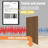 HPINUB 3D Acoustic Panels,Fluted Sound Absorbing Panel with Wood Finish for Stylish Decor and Noise Reduction,Textured Slat Wall Panels Wood Slats for Wall and Ceiling-23.6"x47.2"x2pcs(Walnut) HPNIUB