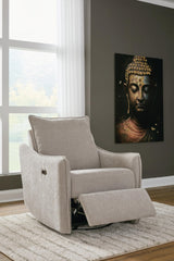 Signature Design by Ashley McBurg Contemporary Swivel Power Recliner with USB Ports, Light Gray Signature Design by Ashley