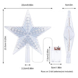 DDcafor Christmas Tree Topper - Warm White Light Star, Great Christmas Ornaments, New Year Toppers, 8.7'' Battery Powered DDcafor