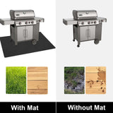 AiBOB Under Grill Mat, Premium Outdoor BBQ Mats Protect Decks and Patios, Absorbent Liquids Pad Under Grills, Reusable, Waterproof, 40x60 Black AiBOB
