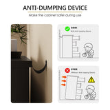 Dresser for Bedroom with 6 Drawers, Black Double Dresser Wood Farmhouse Chest of Drawers, Modern Closet Storage Furniture, Wide Wooden TV Stand Clothes Organizer Cabinet for Hallway, Living Room Xixini