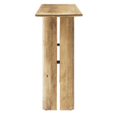 Modway Amistad 46" Solid Wood Modern Farmhouse Console Table in Oak Modway